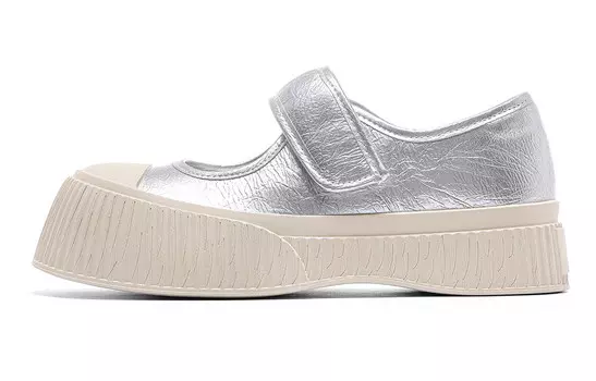 Кроссовки C°BANNER Lifestyle Shoes Women's Low-top Silver, серебряный
