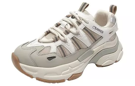 Кроссовки C°BANNER Lifestyle Shoes Women's Low-top, серый/белый
