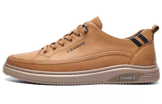 Кроссовки C°BANNER Skateboarding Shoes Men Low-top Khaki, цвет Earth Yellow