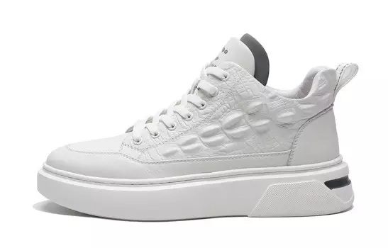 Кроссовки C°BANNER Skateboarding Shoes Men Mid-top White, белый