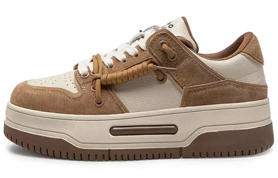 Кроссовки C°BANNER Skateboarding Shoes Unisex Low-top, коричневый