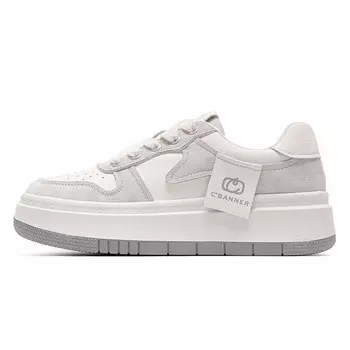 Кроссовки C°BANNER Skateboarding Shoes Women's Low-top Gray, серый