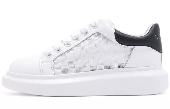 Кроссовки C°BANNER Skateboarding Shoes Women's Low-top Black/White, черный/белый