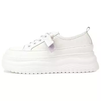 Кроссовки C°BANNER Skateboarding Shoes Women's Low-top Beige/purple, фиолетовый