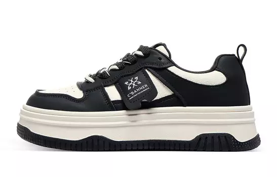 Кроссовки C°BANNER Skateboarding Shoes Women's Low-top White/Black, белый/черный