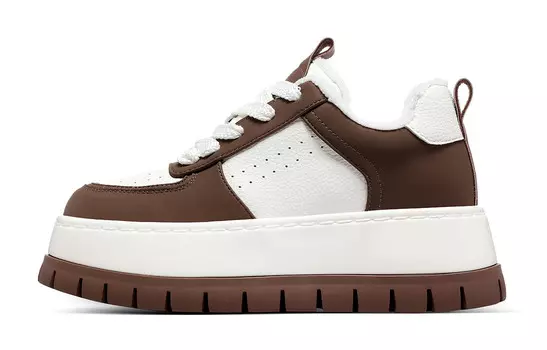 Кроссовки C°BANNER Skateboarding Shoes Women's Low-top Beige/Brown, коричневый