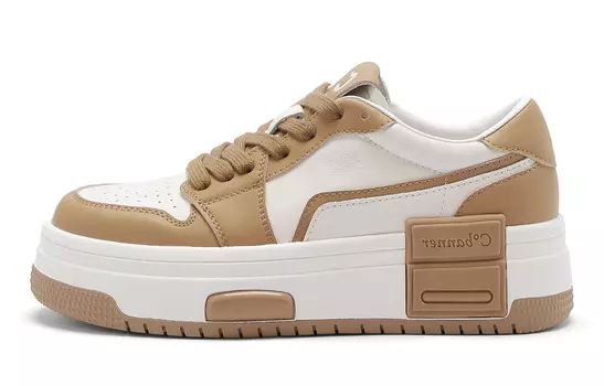 Кроссовки C°BANNER Skateboarding Shoes Women's Low-top Khaki, хаки