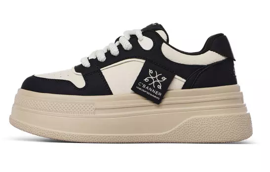 Кроссовки C°BANNER Skateboarding Shoes Women's Low-top Black, черный