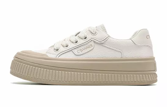 Кроссовки C°BANNER Skateboarding Shoes Women's Low-top Milk Tea Color, бежевый