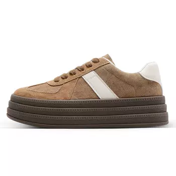 Кроссовки C°BANNER Skateboarding Shoes Women's Low-top Khaki, хаки