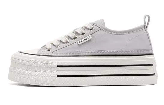 Кроссовки C°BANNER Skateboarding Shoes Women's Low-top Gray/Blue, серый/синий