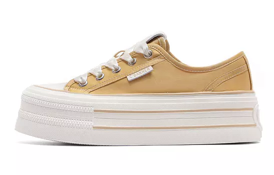 Кроссовки C°BANNER Skateboarding Shoes Women's Low-top Yellow, желтый