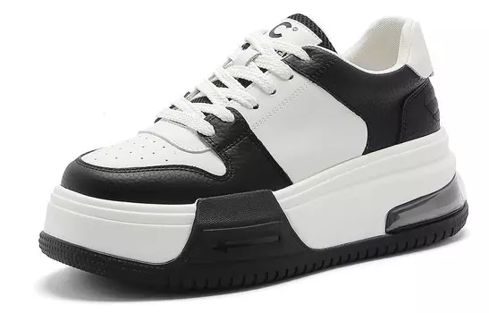 Кроссовки C°BANNER Skateboarding Shoes Women's Low-top White/Black, белый/черный