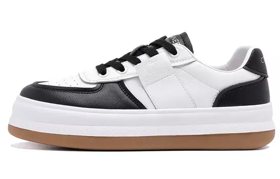 Кроссовки C°BANNER Skateboarding Shoes Women's Low-top White/Black, белый/черный