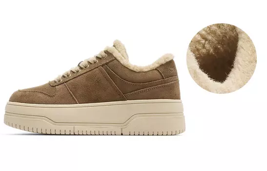 Кроссовки C°BANNER Skateboarding Shoes Women's Low-top Camel, коричневый