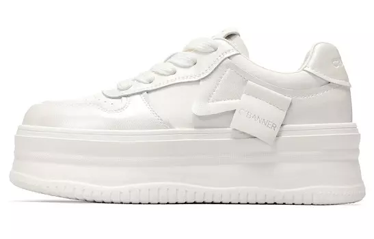 Кроссовки C°BANNER Skateboarding Shoes Women's Low-top, белый