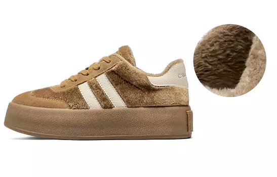 Кроссовки C°BANNER Skateboarding Shoes Women's Low-top Camel, коричневый