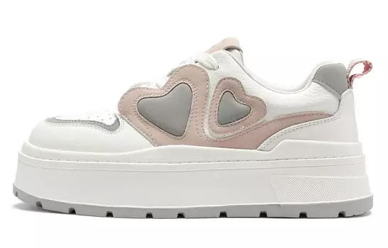 Кроссовки C°BANNER Skateboarding Shoes Women's Low-top White/powder, розовый