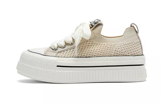 Кроссовки C°BANNER Skateboarding Shoes Women's Low-top Beige, цвет Apricot