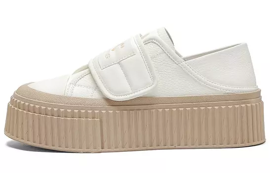 Кроссовки C°BANNER Skateboarding Shoes Women's Low-top White/Beige, бежевый