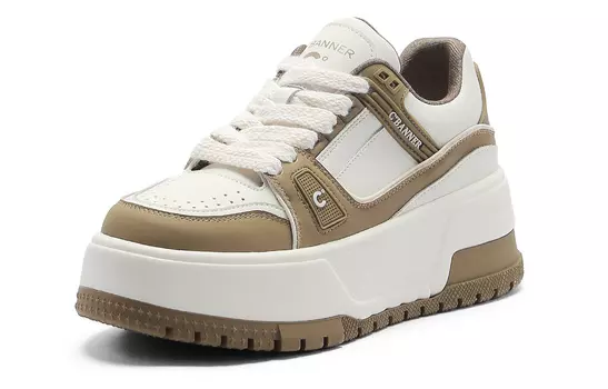 Кроссовки C°BANNER Skateboarding Shoes Women's Low-top White/Green, зеленый