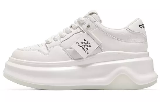 Кроссовки C°BANNER Skateboarding Shoes Women's Low-top, белый