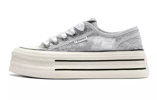 Кроссовки C°BANNER Skateboarding Shoes Women's Low-top Shady Blue, голубой