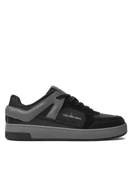 Кроссовки Calvin Klein Jeans Basket Cup Low Laceup Lth Ml Mtr, черный