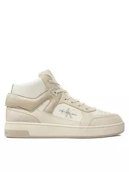 Кроссовки Calvin Klein Jeans Basket Cup Mid Laceup Lth Ml Mtr, бежевый