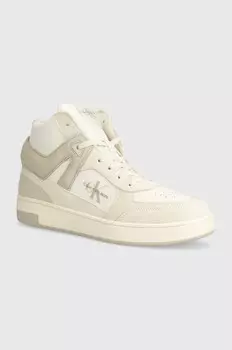 Кроссовки Calvin Klein Jeans BASKET CUP MID LACEUP LTH ML MTR, бежевый