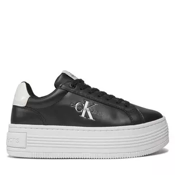 Кроссовки Calvin Klein Jeans Bold Platf Low Lace Lth Ml Met YW0YW01431 Black/Bright White 0GM, черный