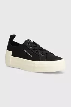 Кроссовки Calvin Klein Jeans BOLD VULC FLATF LOW LACE MIX MTL, черный