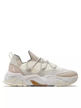 Кроссовки Calvin Klein Jeans Chunky Vibram Sock Mix Mg Uc, экрю