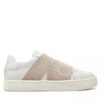 Кроссовки Calvin Klein Jeans Classic Cupsole Elas Web YW0YW01391 Bright White/Eggshell 02R, белый