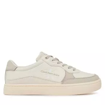Кроссовки Calvin Klein Jeans Classic Cupsole Low Lth Ml Fad YM0YM00885 Creamy White/Eggshell 0GF, бежевый