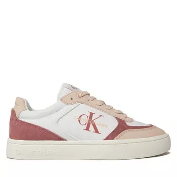 Кроссовки Calvin Klein Jeans Classic Cupsole Low Mix Ml Btw YW0YW01390 Bright White/Whisper Pink 02S, белый