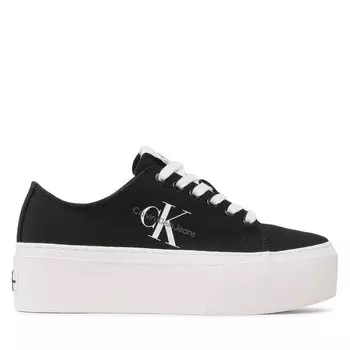 Кроссовки Calvin Klein Jeans Flatform+ Cupsole Low Txt YW0YW01033 Black BDS, черный