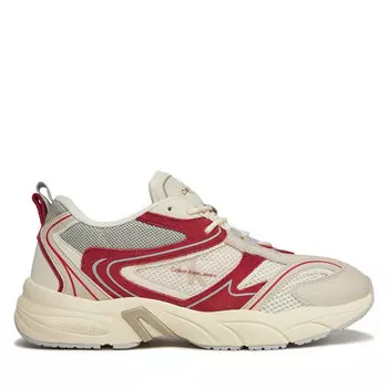 Кроссовки Calvin Klein Jeans Retro Tennis Su-Mesh YM0YM00589 Creamy White/Eggshell/Garnet 0GE, бежевый
