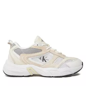 Кроссовки Calvin Klein Jeans Retro Tennis Su-Mesh Wn YW0YW00891 Bright White/Creamy White/Black 0GG, бежевый
