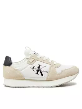 Кроссовки Calvin Klein Jeans Runner Sock Laceup Ny-Lth Wn, белый