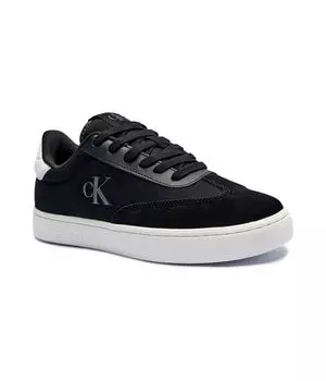 Кроссовки Calvin Klein Jeans с элементами кожи и замши, черный