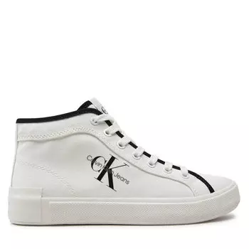 Кроссовки Calvin Klein Jeans Skater Vulcanized High Cs Ml Mr YW0YW01454 Bright White/Black 01W, белый