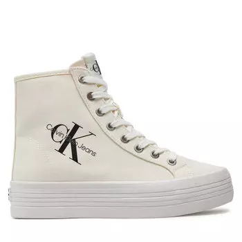 Кроссовки Calvin Klein Jeans Vulcanized Flatform Mid Cut YW0YW00646 Bright White YAF, белый