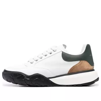 Кроссовки calzature court sneaker 'white black brown' Alexander Mcqueen, белый