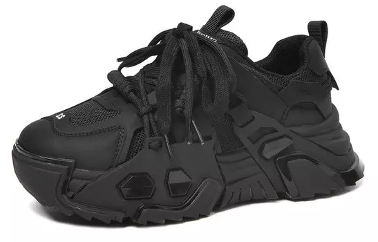 Кроссовки CAMEIDO Chunky Sneakers Women's Low-top Black, черный