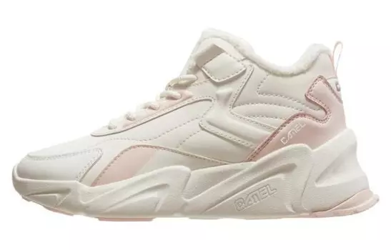 Кроссовки CAMEL Lifestyle Shoes Women's Mid-top Beige/White/Pink, цвет Off-white/powder