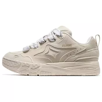Кроссовки CAMEL Skateboarding Shoes Women's Low-top, белый/черный