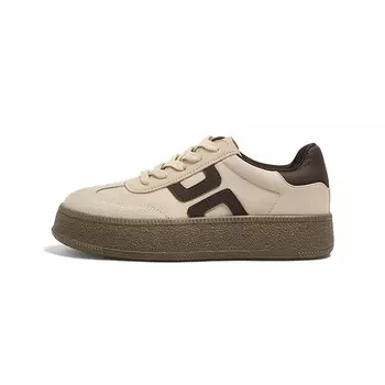 Кроссовки CAMEL Skateboarding Shoes Women's Low-top, бежевый/черный