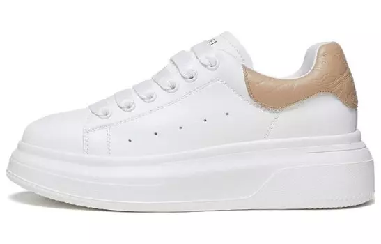 Кроссовки CAMEL Skateboarding Shoes Women's Low-top White, бежевый