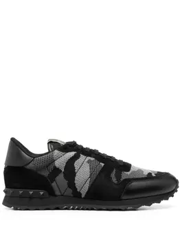 Кроссовки Camouflage Rockrunner Valentino Garavani, черный